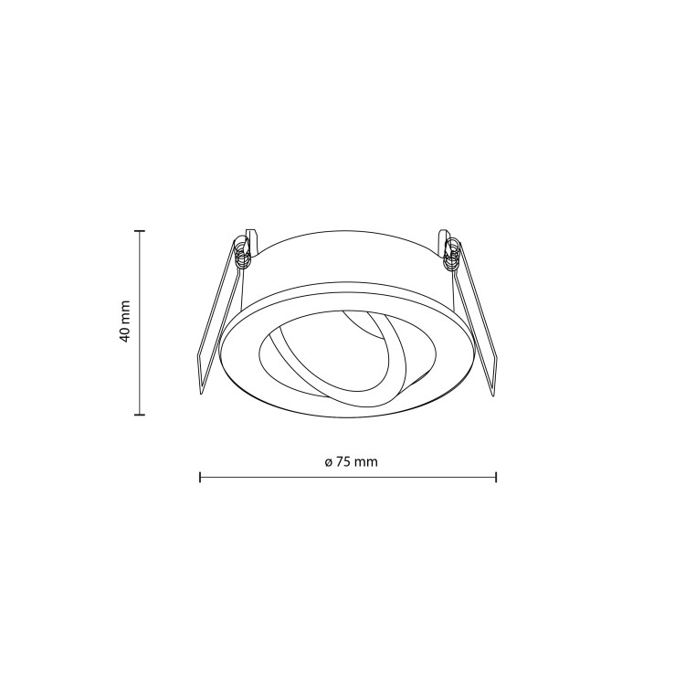 AURA WHITE GU10 10572 TK Lighting Biały Transparentny