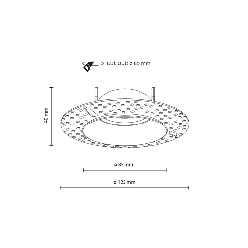 FIRA BLACK GU10 10573 TK Lighting Czarny Czarny