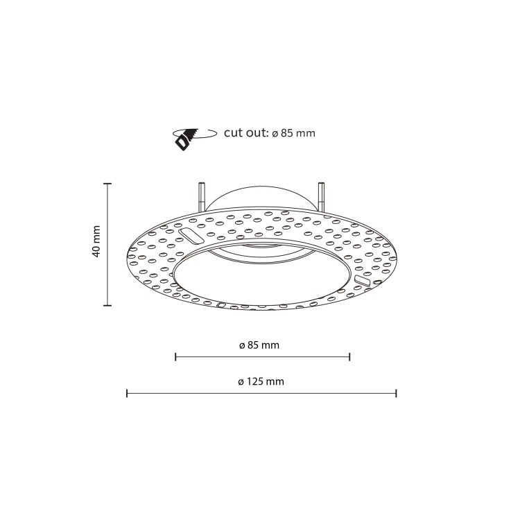 FIRA BLACK GU10 10573 TK Lighting Czarny Czarny