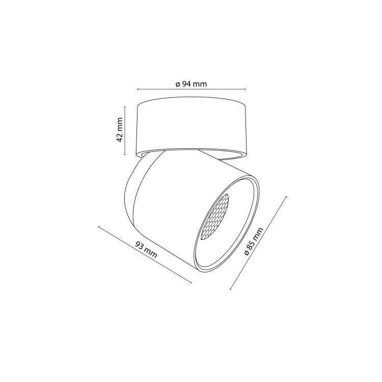 TWIST BLACK GU10 10575 TK Lighting Czarny Czarny