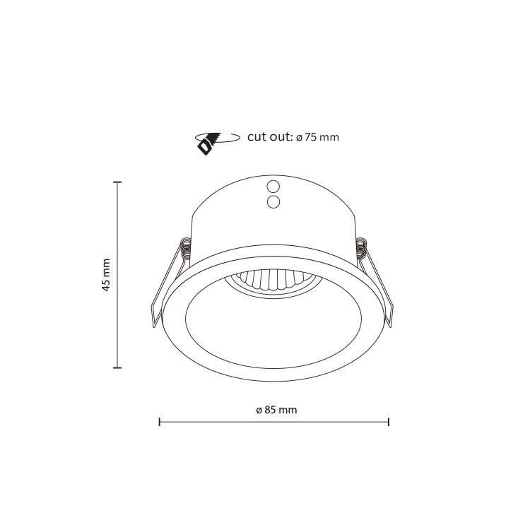 OPTI BLACK GU10 10577 TK Lighting Czarny Transparentny