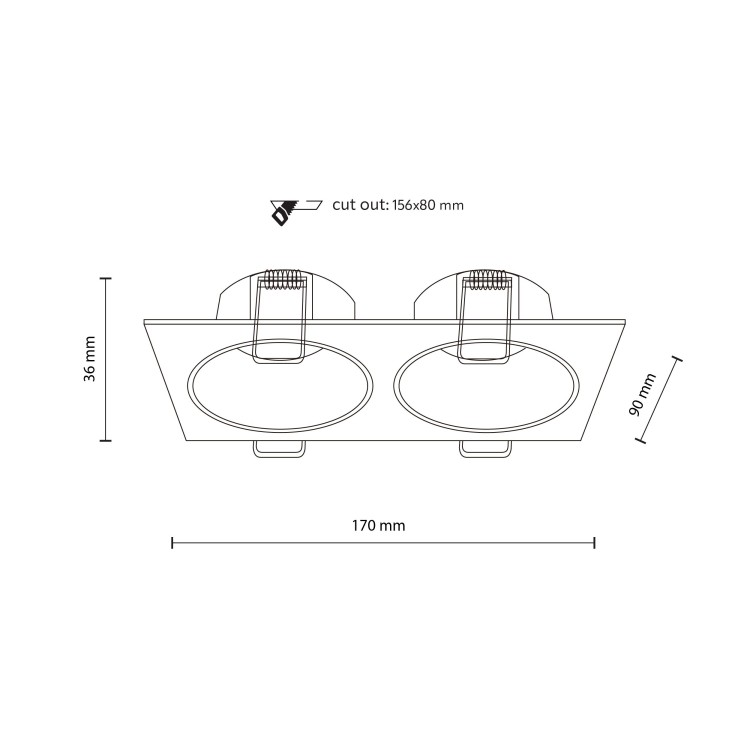 PRISMA DUO BLACK 2 XGU10 10579 TK Lighting Czarny Transparentny