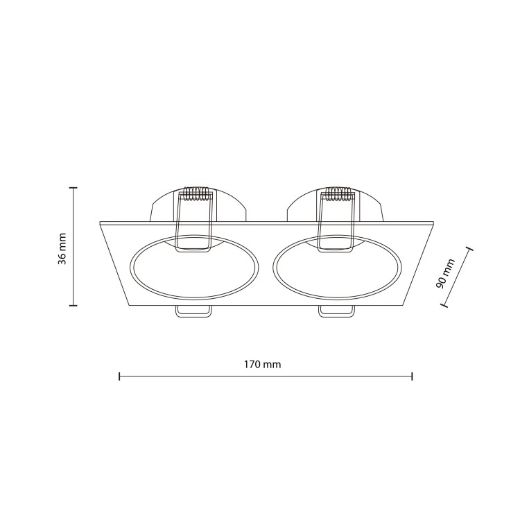 PRISMA DUO WHITE 2 XGU10 10580 TK Lighting Biały Transparentny