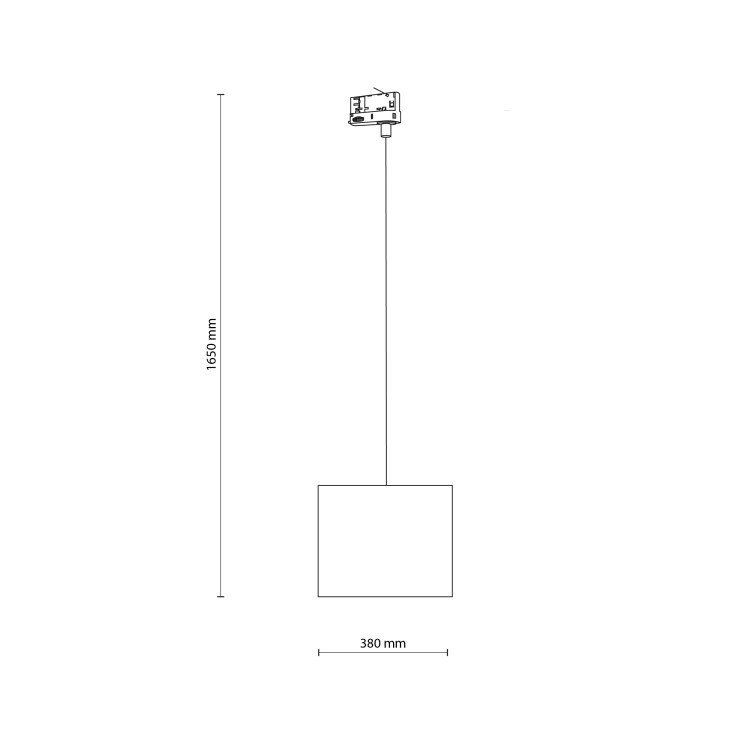TRACER LINEN 300 Trójobwodowy 1XE27 10694 TK Lighting Czarny