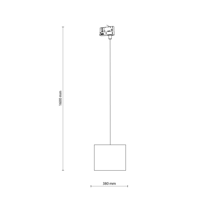 TRACER WHITE 200 Trójobwodowy 1XE27 10699 TK Lighting Czarny Biały