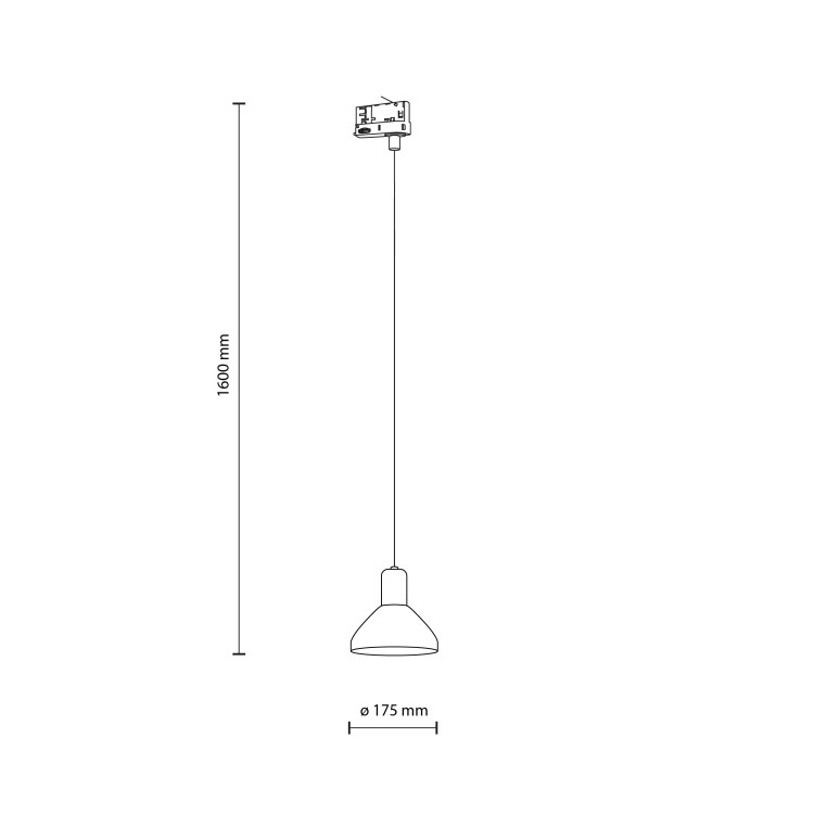TRACER NEO BLACK 1XE27 Trójobwodowy 10681 TK Lighting Czarny