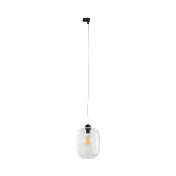 TRACER ELIO TRANSPARENT Trójobwodowy 1XE27 10682 TK Lighting Czarny