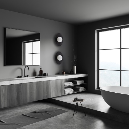 SLATE BLACK GLASS Kinkiet 1XG9 10934 TK Lighting Czarny Biały