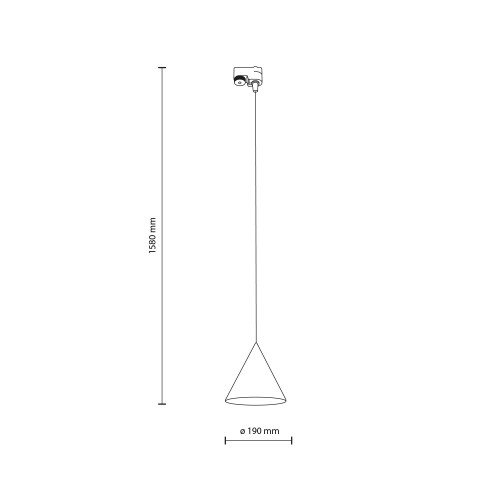 TRACER CONO MINT 10655 TK Lighting Czarny Miętowy