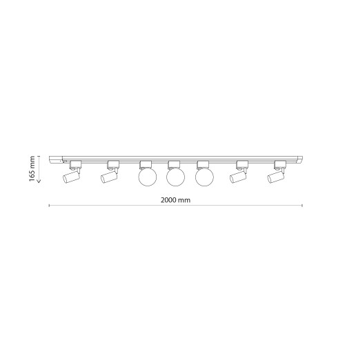 TRACER SET BLACK 13 10452 TK Lighting Czarny Czarny, Biały