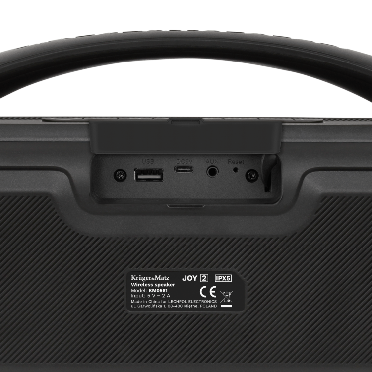 Głośnik Bluetooth USB AUX FM TWS JOY 2 KM0561 Kruger&Matz Przenośny bezprzewodowy MP3 Radio czarny