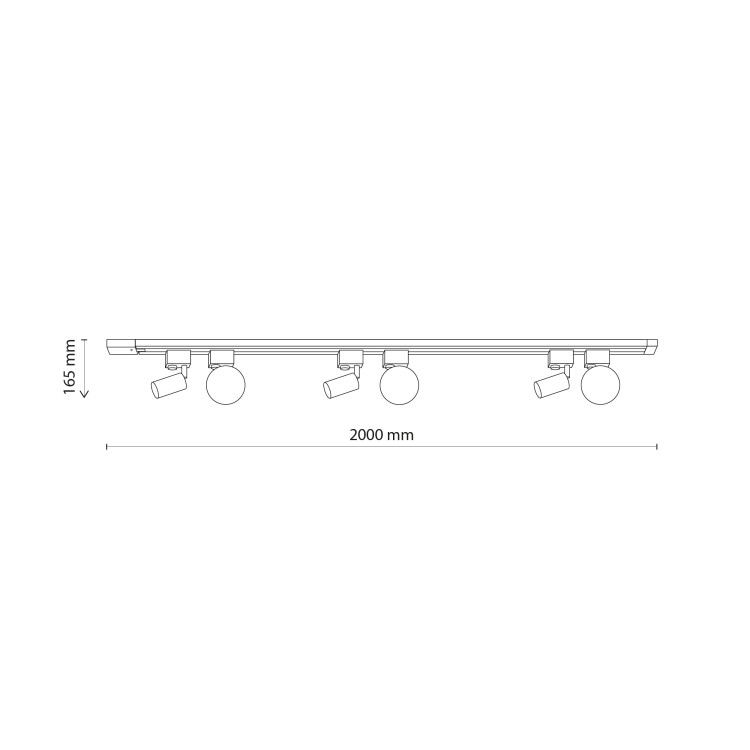 TRACER SET BLACK 132 10587 TK Lighting Czarny Biały