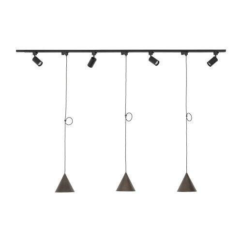 TRACER SET CONO BROWN 140 10600 TK Lighting Czarny Brązowy