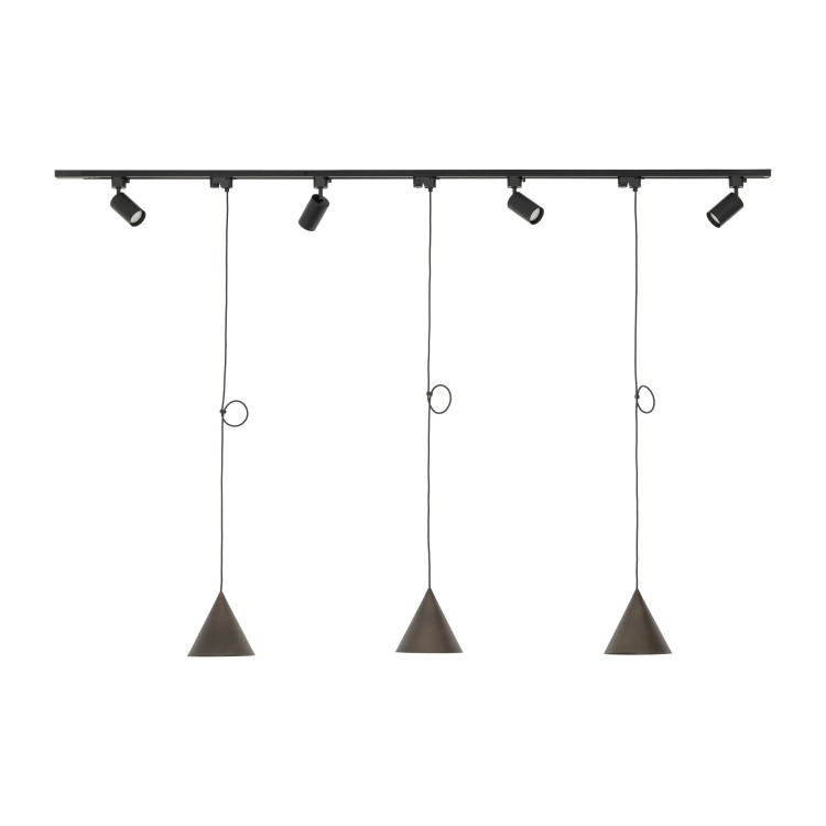 TRACER SET CONO BROWN 140 10600 TK Lighting Czarny Brązowy