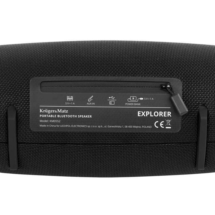 Głośnik Bluetooth USB AUX TWS microSD EXPLORER KM0552 Kruger&Matz Przenośny bezprzewodowy czarny
