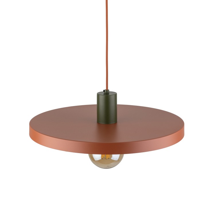 SILA GREEN BRICK 1XE27 Lampa wisząca 400 10750 TK Lighting Brąz Ceglasty