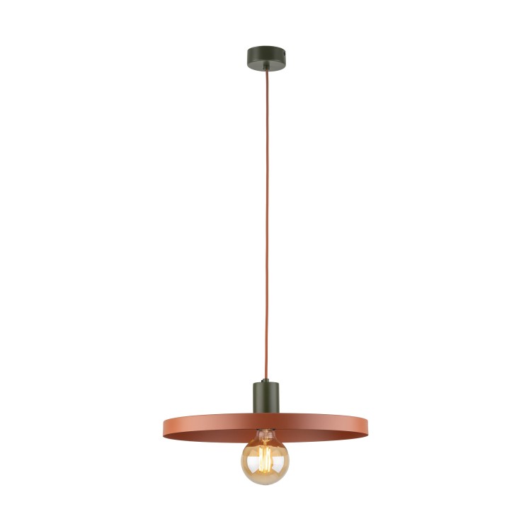 SILA GREEN BRICK 1XE27 Lampa wisząca 400 10750 TK Lighting Brąz Ceglasty