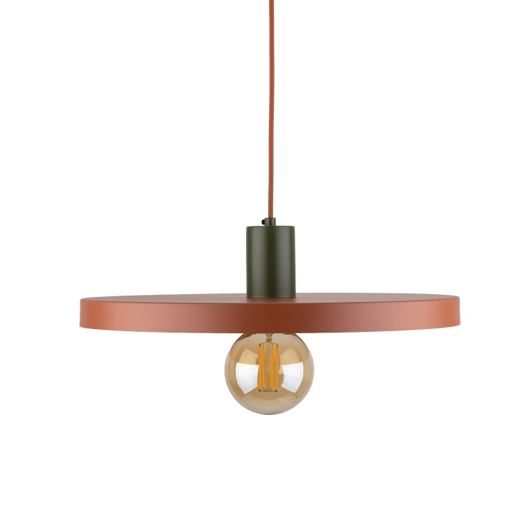 SILA GREEN BRICK 1XE27 Lampa wisząca 400 10750 TK Lighting Brąz Ceglasty