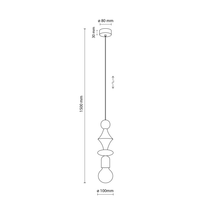 TOWER BLACK Lampa wisząca 1XE27 10871 TK Lighting Czarny