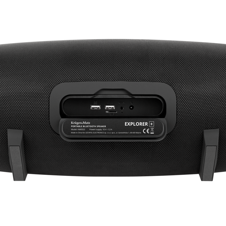Głośnik Bluetooth USB AUX TWS microSD IPX7 EXPLORER+ KM0553 Kruger&Matz Przenośny bezprzewodowy wodoodporny czarny