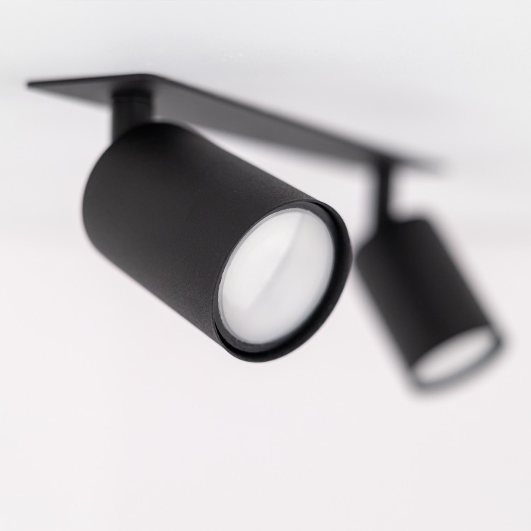 NEX BLACK 2XGU10 Lampa sufitowa podtynkowa 10799 TK Lighting Czarny Czarny