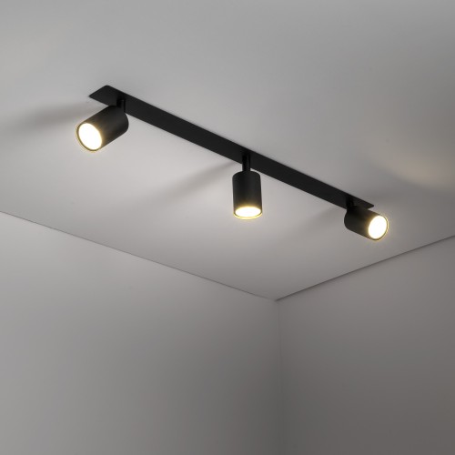 NEX BLACK 3XGU10 Lampa sufitowa podtynkowa 10800 TK Lighting Czarny Czarny