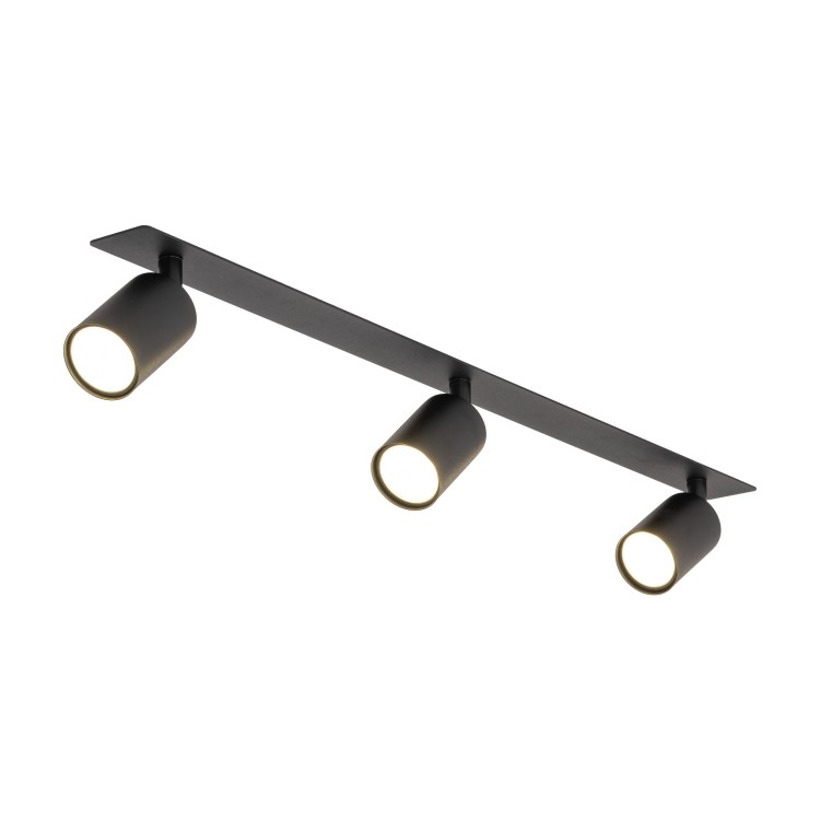 NEX BLACK 3XGU10 Lampa sufitowa podtynkowa 10800 TK Lighting Czarny Czarny