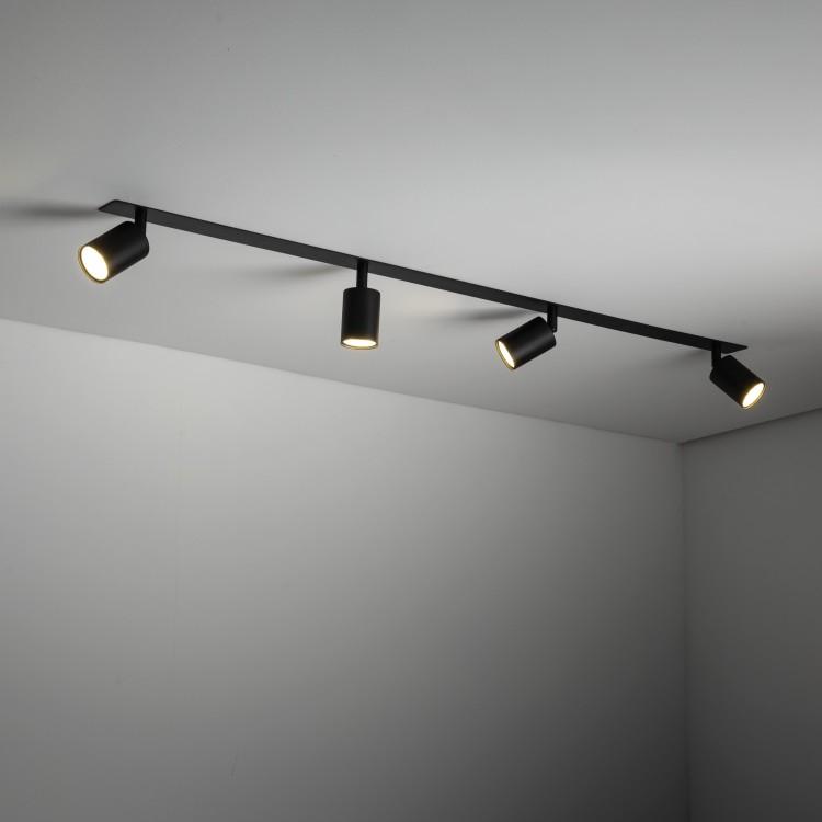 NEX BLACK 4XGU10 Lampa sufitowa podtynkowa 10801 TK Lighting Czarny Czarny