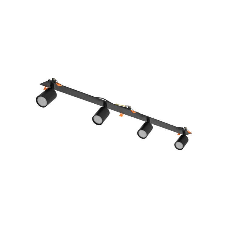 NEX BLACK 4XGU10 Lampa sufitowa podtynkowa 10801 TK Lighting Czarny Czarny
