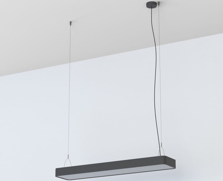 Lampa liniowa wisząca SOFT LED 90X20 GRAPHITE 7532 NOWODVORSKI Lighting 2xT8 90cm Loft nowoczesna sufitowa oświetleniowa zwis grafitowa grafitowy Inspiracje Premium