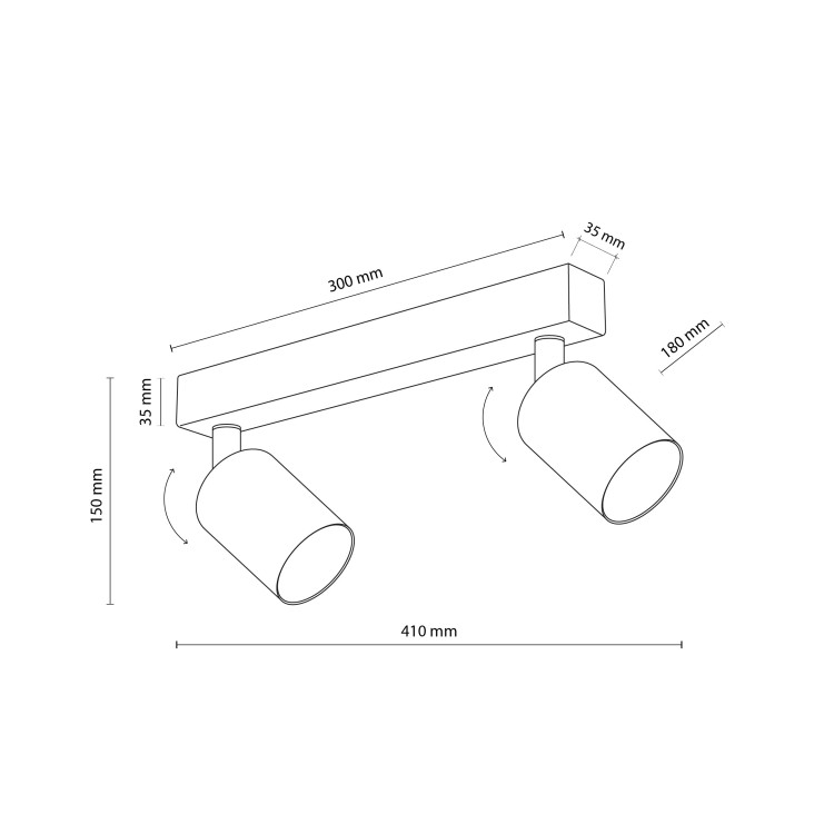 NEX WHITE 2XGU10 Lampa sufitowa 10787 TK Lighting Biały Biały