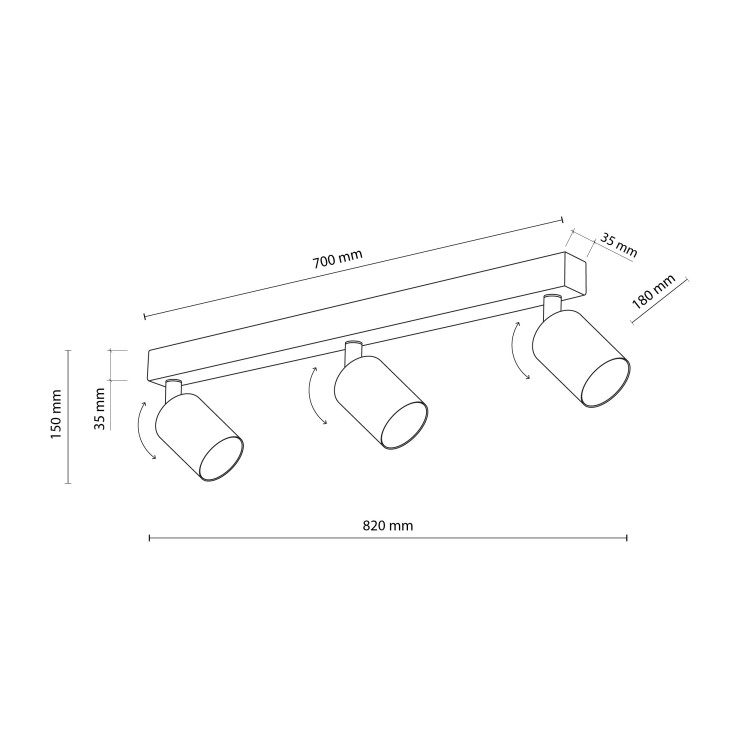 NEX WHITE 3XGU10 Lampa sufitowa 10788 TK Lighting Biały Biały