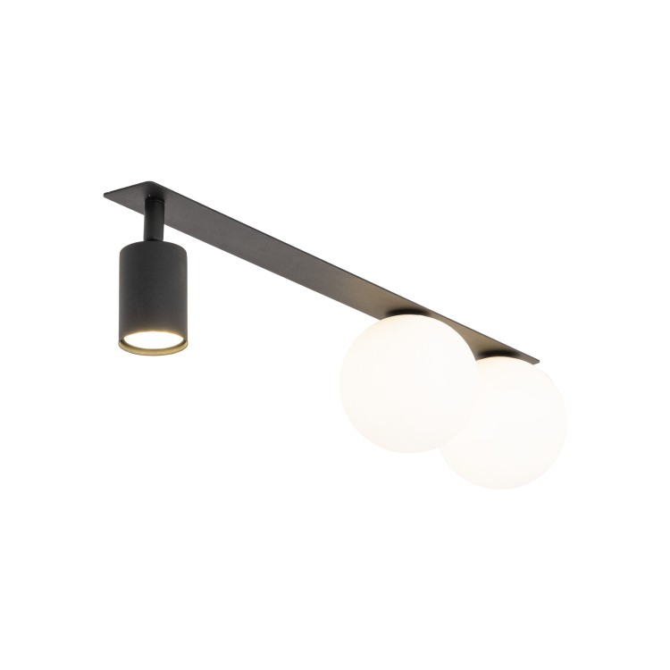 VOX 3 X GU10 / G9 Lampa sufitowa podtynkowa 10928 TK Lighting Czarny Biały