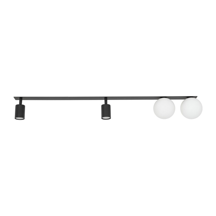 VOX 4 X GU10 / G9 Lampa sufitowa podtynkowa 10929 TK Lighting Czarny Biały