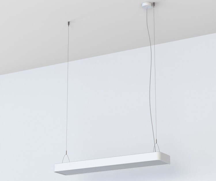 Lampa liniowa wisząca SOFT LED 90X20 WHITE 7545 NOWODVORSKI Lighting 2xT8 90cm Loft nowoczesna sufitowa oświetleniowa zwis biała biały Inspiracje Premium