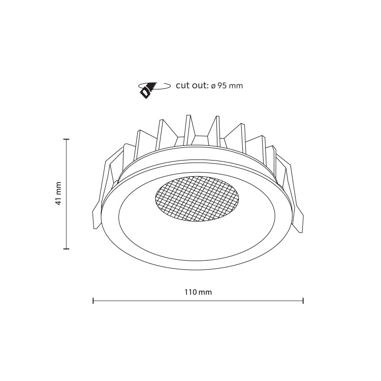 NEXUS WHITE CCT 18W 18132 TK Lighting Czarny Biały, Czarny