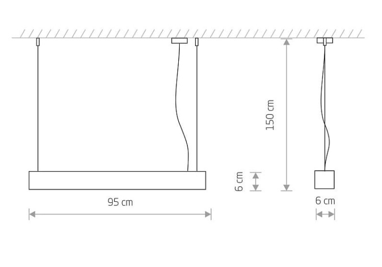 Lampa liniowa wisząca SOFT LED 90X6 GRAPHITE 7535 NOWODVORSKI Lighting T8 90cm Loft nowoczesna sufitowa oświetleniowa zwis grafitowa grafitowy Inspiracje Premium