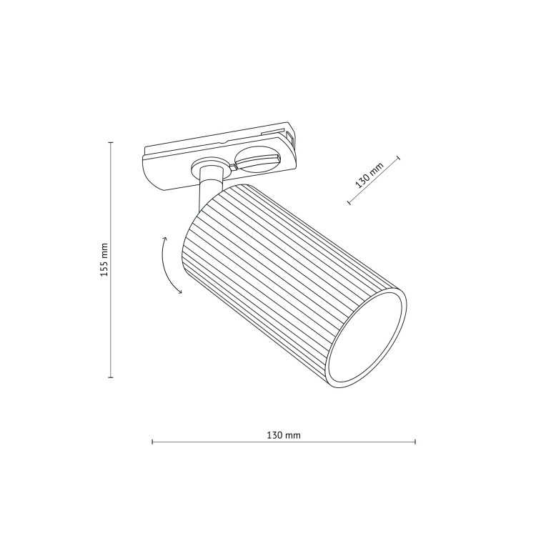 TRACER TUNE BLACK 1XGU10 16143 TK Lighting Czarny Czarny