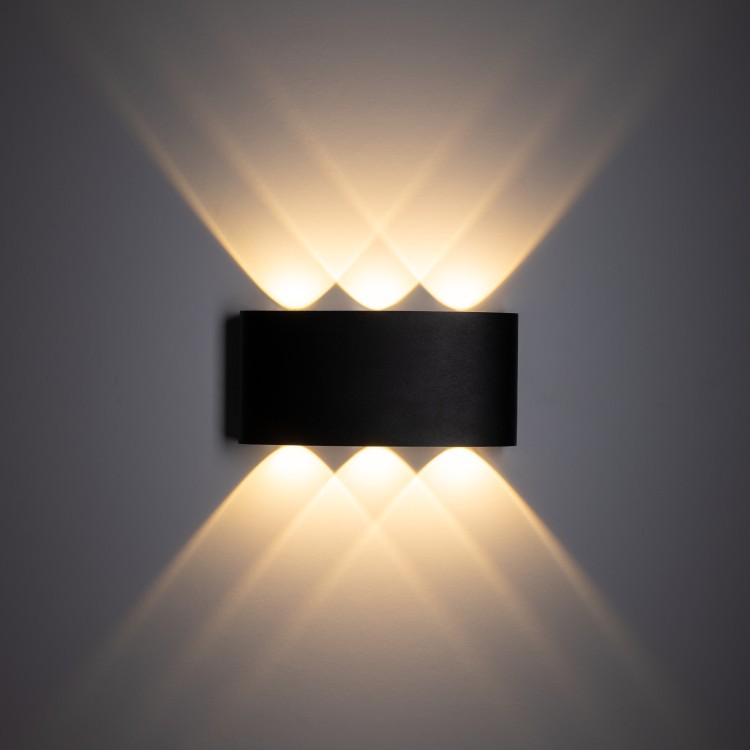 ARROW BLACK Kinkiet ogrodowy LED IP 54 18181 TK Lighting Czarny Transparentny elewacyjny