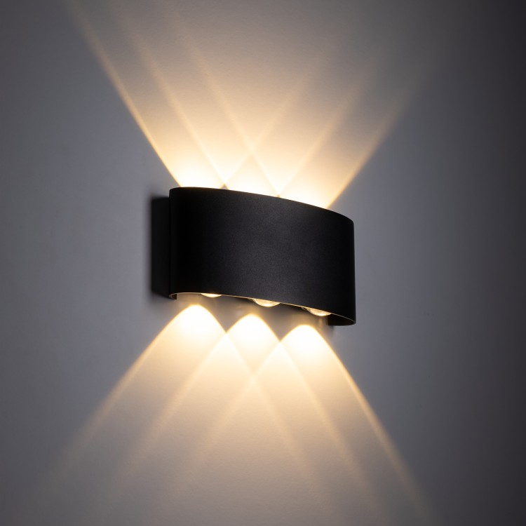 ARROW BLACK Kinkiet ogrodowy LED IP 54 18181 TK Lighting Czarny Transparentny elewacyjny