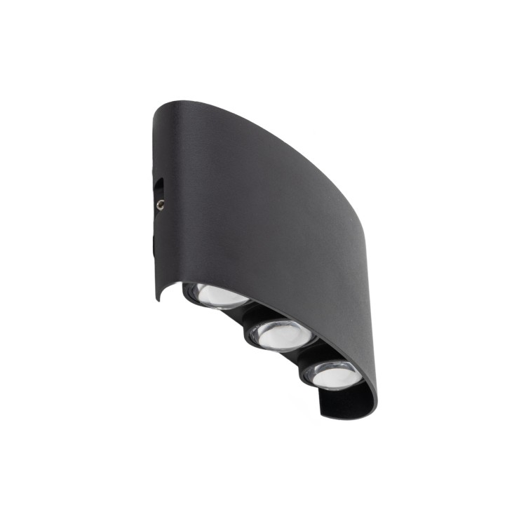ARROW BLACK Kinkiet ogrodowy LED IP 54 18181 TK Lighting Czarny Transparentny elewacyjny