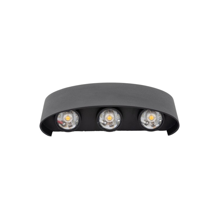 ARROW BLACK Kinkiet ogrodowy LED IP 54 18181 TK Lighting Czarny Transparentny elewacyjny