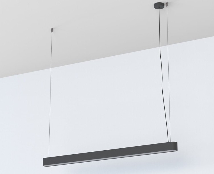 Lampa liniowa wisząca SOFT LED 120X6 GRAPHITE 7525 NOWODVORSKI Lighting T8 120cm Loft nowoczesna sufitowa oświetleniowa zwis grafitowa grafitowy Inspiracje Premium