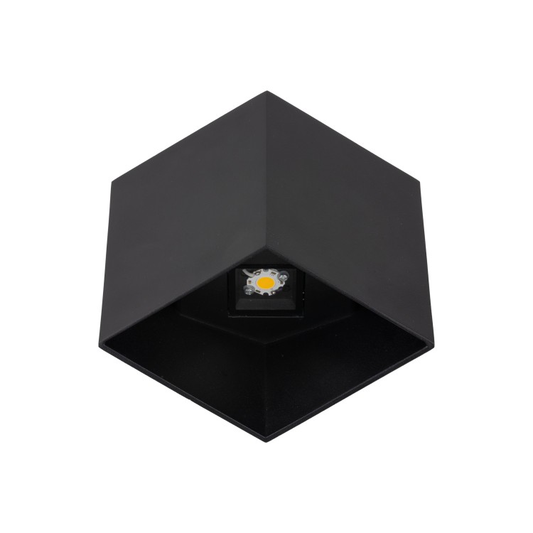 CUBE BLACK Kinkiet ogrodowy LED IP 54 18182 TK Lighting Czarny Transparentny elewacyjny