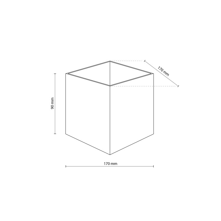 CUBE BLACK Kinkiet ogrodowy LED IP 54 18182 TK Lighting Czarny Transparentny elewacyjny