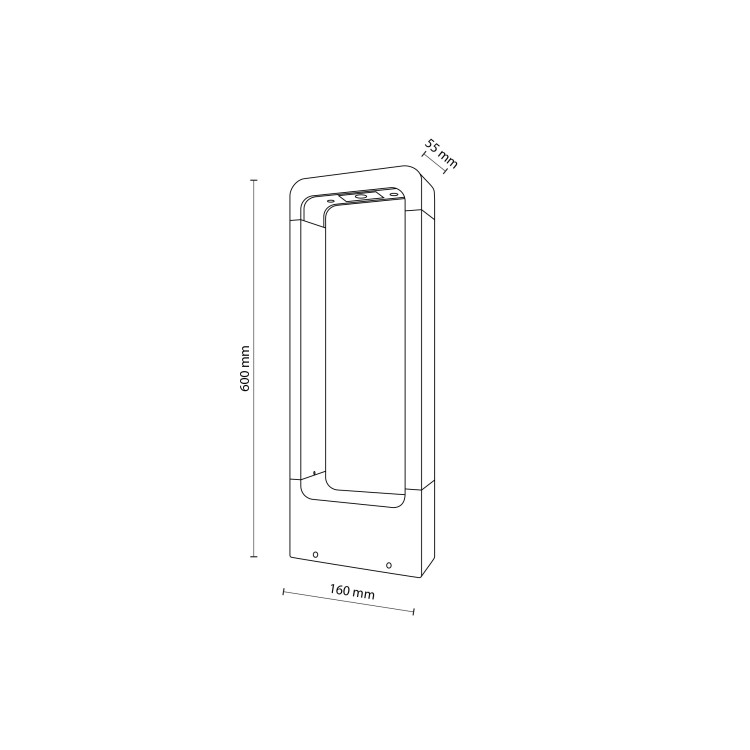 ARIUS M BLACK Lampa ogrodowa IP 54 19000 TK Lighting Czarny Transparentny Słupek
