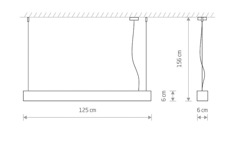 Lampa liniowa wisząca SOFT LED 120X6 WHITE 7537 NOWODVORSKI Lighting T8 120cm Loft nowoczesna sufitowa oświetleniowa zwis biała biały Inspiracje Premium