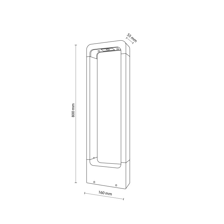 ARIUS L BLACK Lampa ogrodowa IP 54 19001 TK Lighting Czarny Transparentny Słupek
