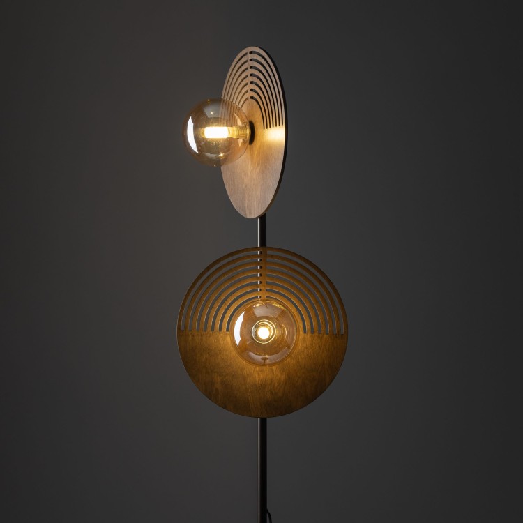 LUNAR WOOD Lampa podłogowa 2XG9 16135 TK Lighting Dąb Biały