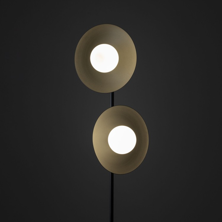 SLATE BLACK GLASS Lampa podłogowa 2XG9 16136 TK Lighting Czarny Biały